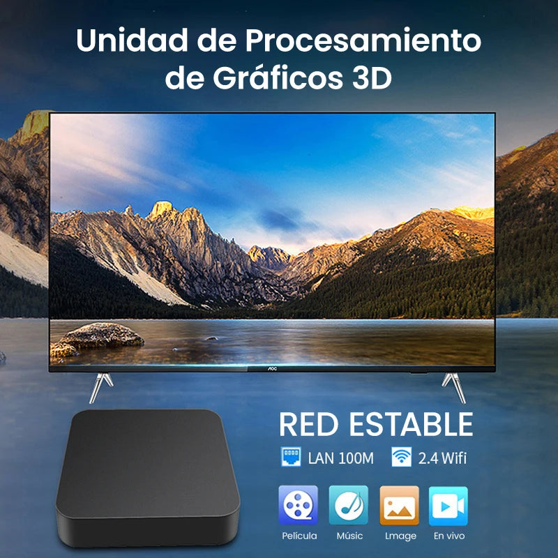 New Mxq-Pro Smart Tv Box Android 9.0 4K Hd 2.4/5g Dual Wifi 3D Video Media Player Home Theater