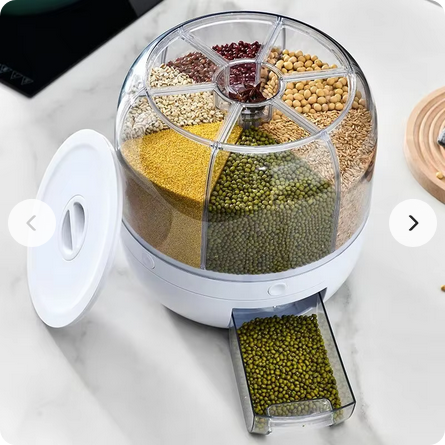 Dispensador de Arroz Giratorio de 360 Grados