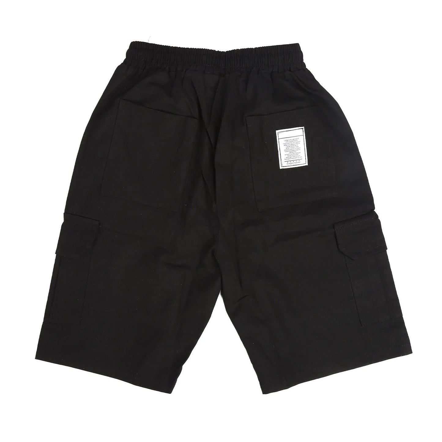 Men Cargo Shorts Multi Pockets Drawstring Closure Knee Length Loose Fitting Casual Summer Shorts