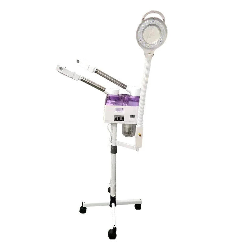 Hot 3 in 1 Facial Steamer Hot and Cold Steam with 8X LED Magnifying Lamp Ozone Nano Ionic Humidifier Vaporizer Aromatherapy Mist