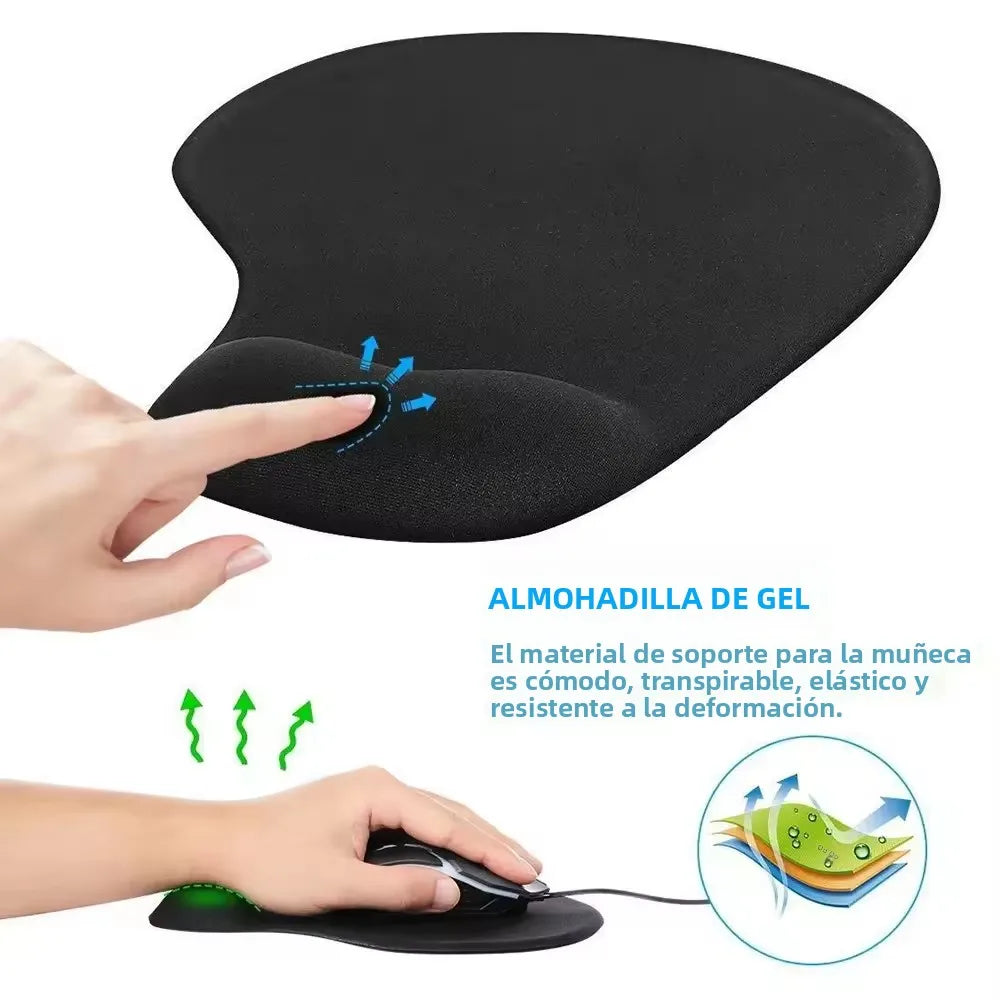 Ergonomic Silicone Mouse Pad with Wrist Support, Comfortable Non-Slip Soft Mouse Pad for Pc and Laptop.