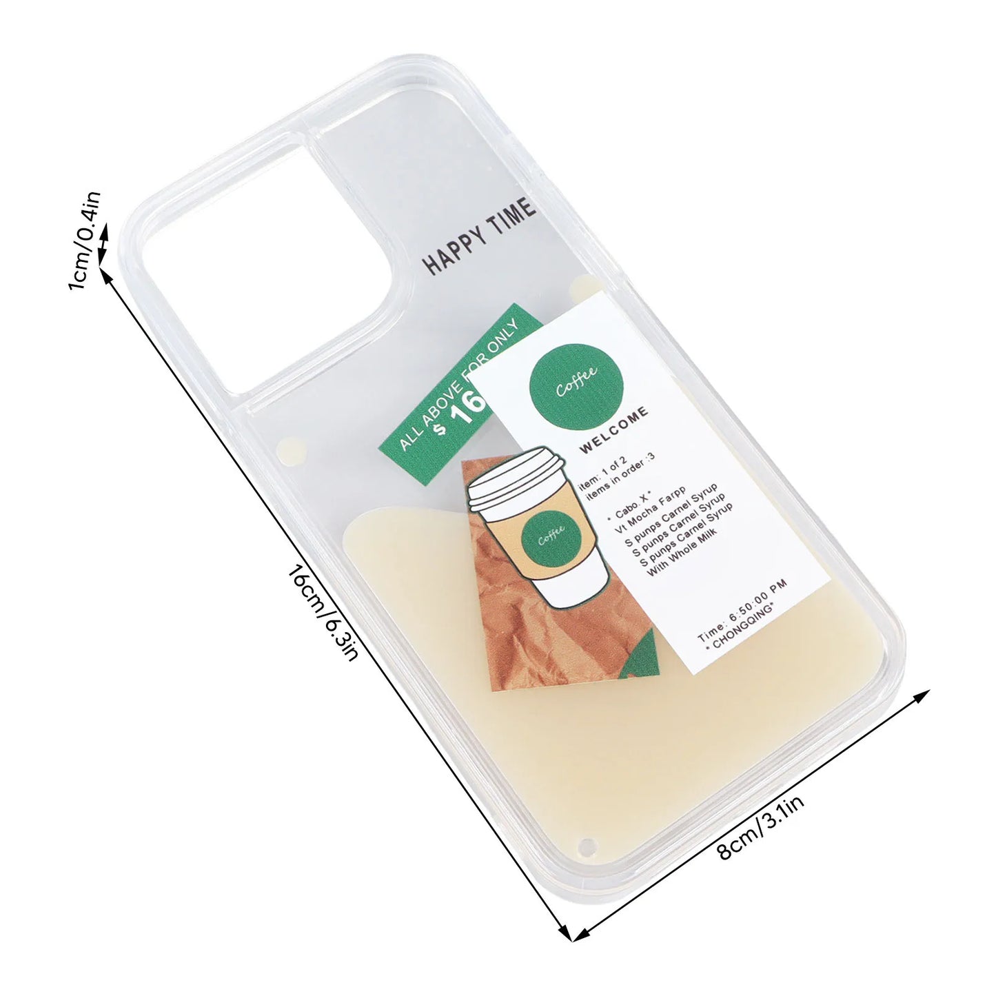 Soft Smart Phone Case Quicksand Flowing Phone Case Fashionable Unique Coffee Pattern Soft Shell Phone Case for 14 Pro