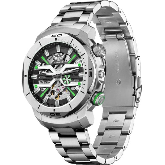 YELANG V1034 Men's Automatic Watch 44mm Japan Miyota 8N40 Movement T100 Luminous 300M Waterproof Sapphire Watchfor Men Reloj