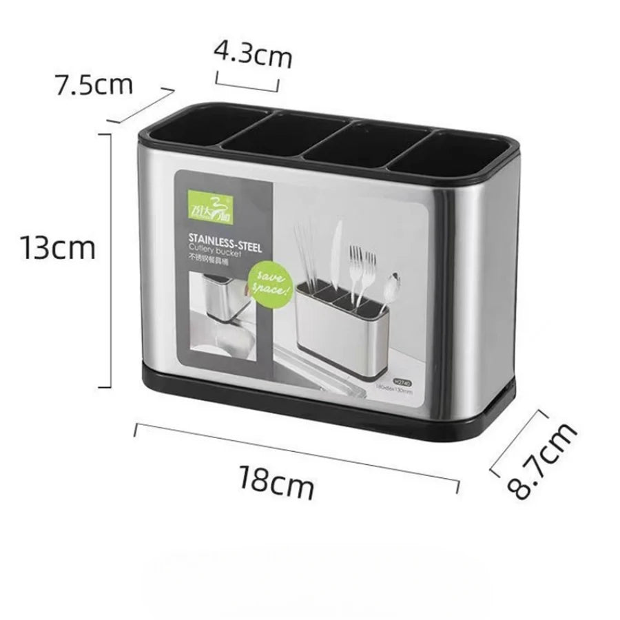 1 X Kitchen Tableware Storage Rack - Finished Kitchen Knife, Chopsticks, Knives, Forks, Spoons and Kitchen Tool Caddy, Divider Storage Box with Holes