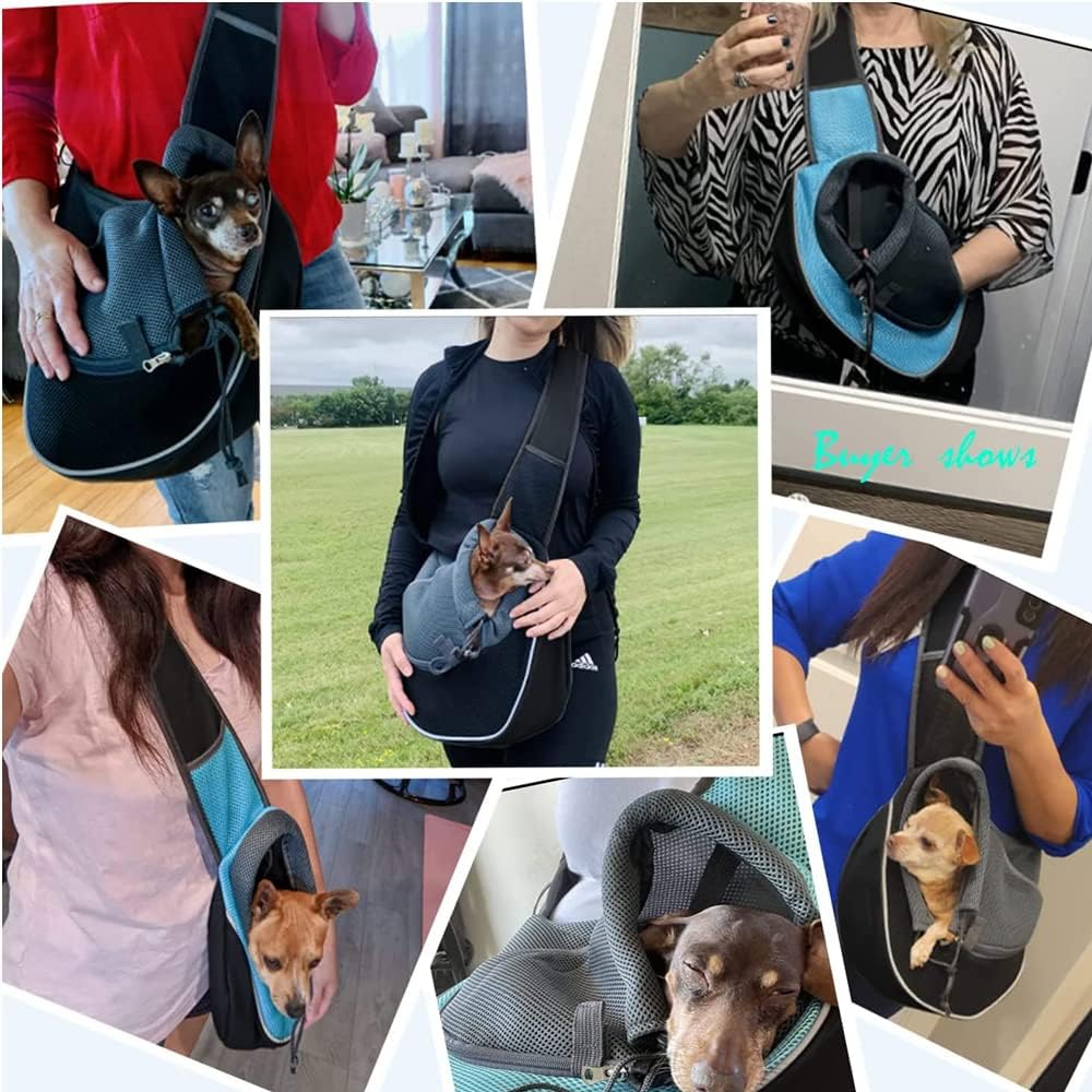 Mochila Transportadora para Mascotas con Correa Ajustable, Bolsillo y Malla Transpirable Doble Cara - Ideal para Gatos y Perros Pequeños de Hasta 13 lb, Amarillo, Talla M