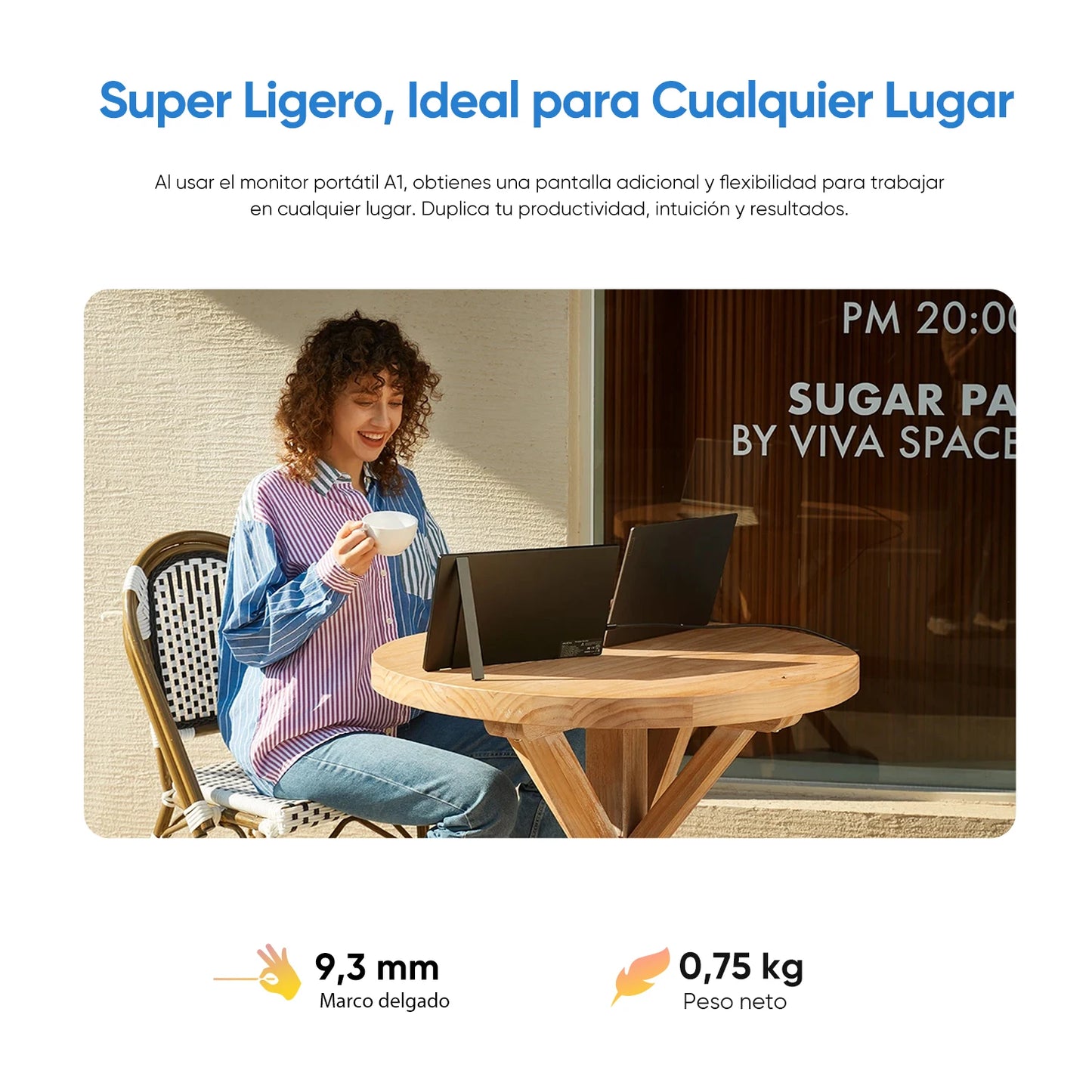 ARZOPA 15.6 inch 1080P FHD Portable Monitor IPS Screen with USB C HDMI External Second Display