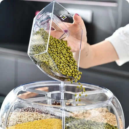 Dispensador de Arroz Giratorio de 360 Grados