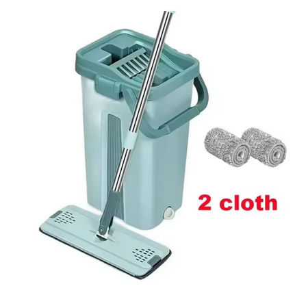 Fregona Plana Escurrible con Cubo