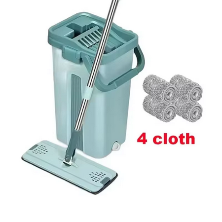 Fregona Plana Escurrible con Cubo