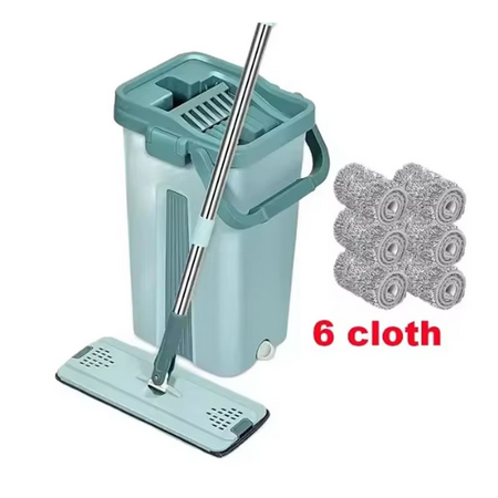 Fregona Plana Escurrible con Cubo