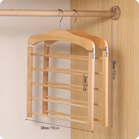 Perchero Multifuncional de Madera Maciza