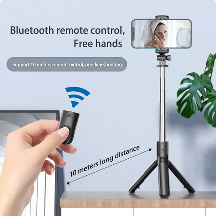 Palo de Selfie Inalámbrico con Bluetooth y Mini Trípode