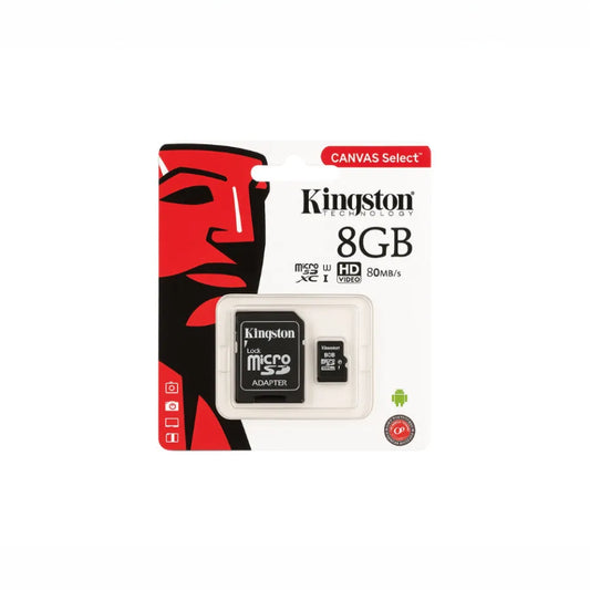 Micro Sd Memory Card 8 Gb Class 10 with Sd Adapter Included - High Reading and Writing Speed, Ideal for Cell Phones, Cameras, Tablets, Drones and More