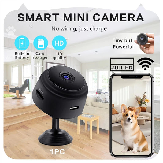 Remote Wireless Surveillance Camera 1/2/3 Pieces, 1080P Hd, 2.4g Wifi, Wide Angle Monitoring, Remote Viewing, with Battery (180Ma), Ideal for Home Wifi Security 1 Piece Wireless Surveillance Camera