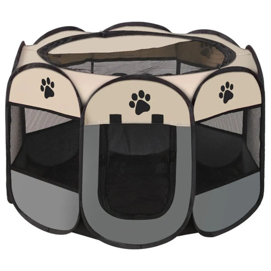 Octagonal Folding Pet Playpen Safe and Spacious