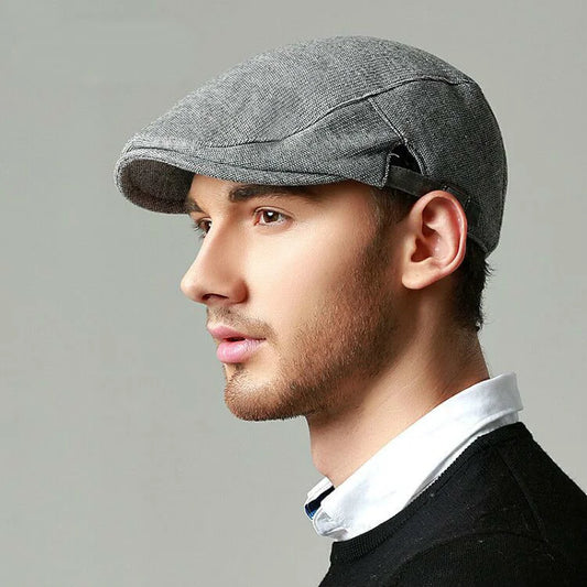 Gorro de hiedra con cordón de cuero de alta calidad para hombre, gorro informal de algodón para exteriores, boina de talla grande para adulto de 55-60cm, primavera y verano, 2022
