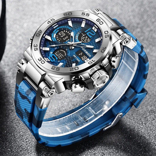 Reloj Electrónico Deportivo LIGE para Hombre – Pantalla LED de Lujo y Diseño Militar Resistente al Agua