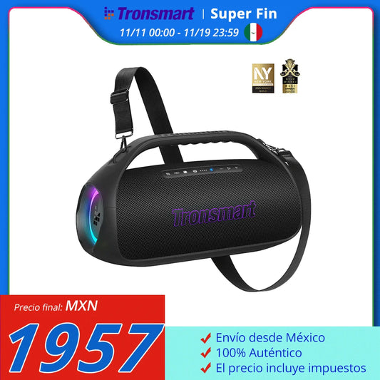 Tronsmart Bang 2 Bocina Bluetooth de 90 W con claridad de 2,1 canales, 26 horas de reproducción, audio claro de 105 dB, altavoces Snyc 100