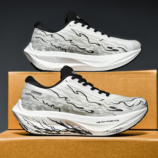 Zapatillas de correr con placa de carbono MIX 5,0 para hombres y mujeres, zapatillas de entrenamiento de absorción de impacto con rebote estable para carreras de maratón