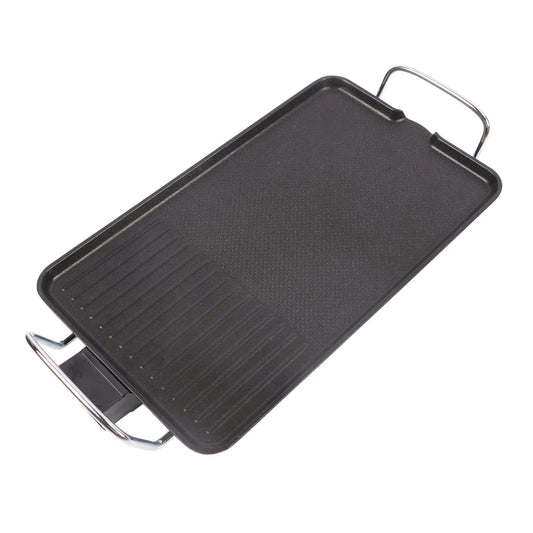 Electric Smokeless BBQ Grill Aluminum Alloy Non Stick Electric Indoor Cooking Pan Baking Tray for Home Outdoor Camping 40*23CM