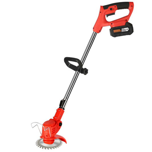 21V Electric Lawn Mower Set Length Adjustable Cordless Grass Trimmer Garden Weeding Tools US