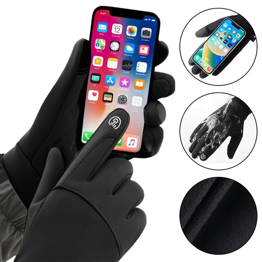Guantes Cálidos Impermeables de Invierno – A Prueba de Viento y con Pantalla Táctil para Hombres y Mujeres