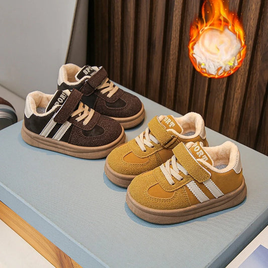 Zapatillas de deporte acolchadas para niños de 1 a 12 años, zapatos de algodón para niños y niñas, zapatos ligeros antideslizantes para caminar para bebés, botas para niños