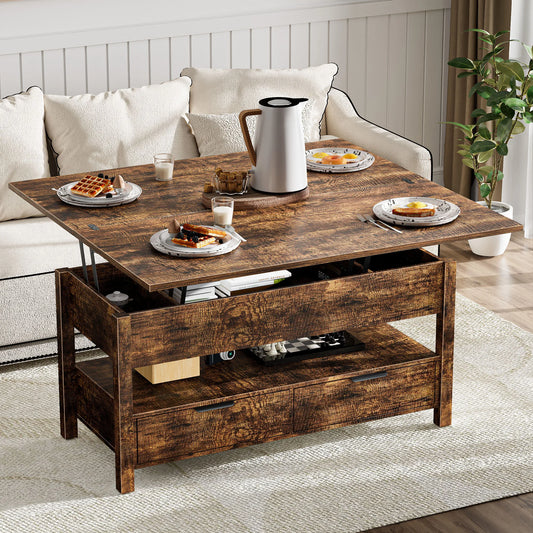 Lift Top Coffee Tables Living Room Desk Tea Wood Dining Tables Adjustable Storage Shelf Modern Coffee Table Muebles Furniture