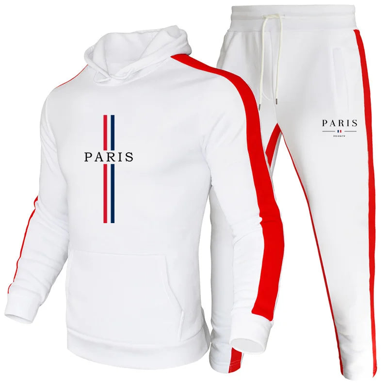 2025 última sudadera con capucha para hombre, conjunto de pantalones de chándal, sudadera deportiva informal, ropa de entrenamiento para otoño e invierno, trajes para correr, trajes para hombre