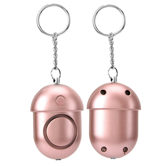 Security Keychain 130db  Security Alarm Keychain Rosy Emergency Survival Anti rape Siren with LED