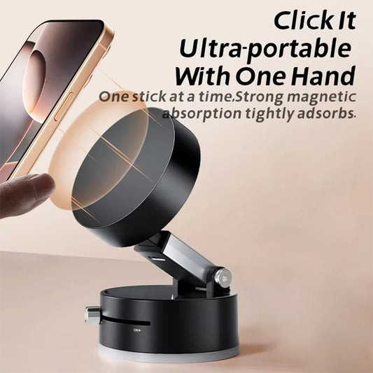 360 Rotation Magnetic Phone Holder ° , Foldable and Retractable, Suitable for Universal Phones. Made of Stainless Steel, Not Waterproof. Ideal for Various Places, Such as the Car, Shower