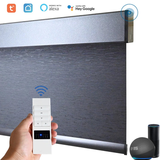 SmartMatters persianas opacas inalámbricas motorizadas para Windows Smart Zigbee Wifi Tuya Alexa Google Home Compatible