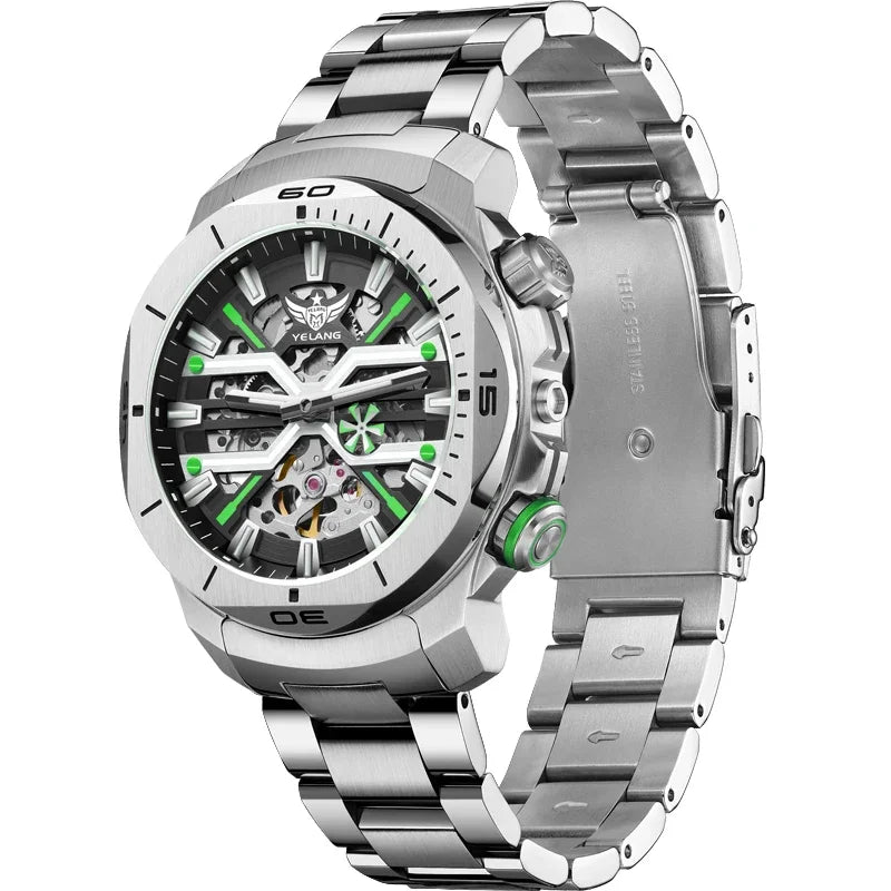 YELANG  V1034 Men's Automatic Watch 44mm Japan Miyota 8N40 Movement T100 Luminous 300M Waterproof Sapphire  Watchfor Men Reloj