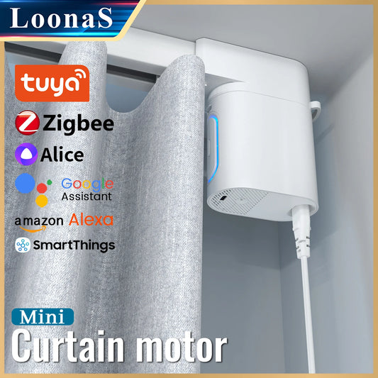 Motor de Cortina Inteligente Mini Tuya Zigbee – Control Automático y Compatible con Alexa y Google