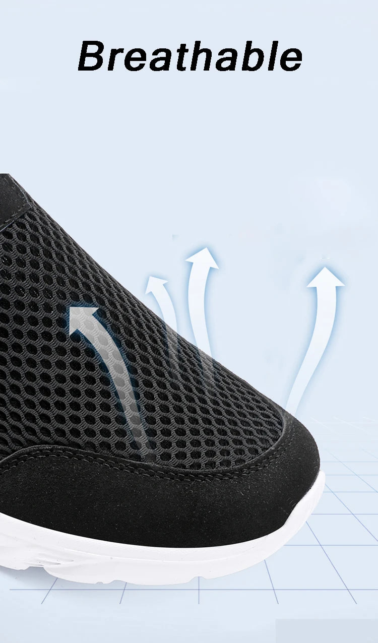 2023 zapatos informales ligeros para hombre, zapatillas informales transpirables sin cordones para hombre, zapatos planos antideslizantes para caminar al aire libre, talla 39-47