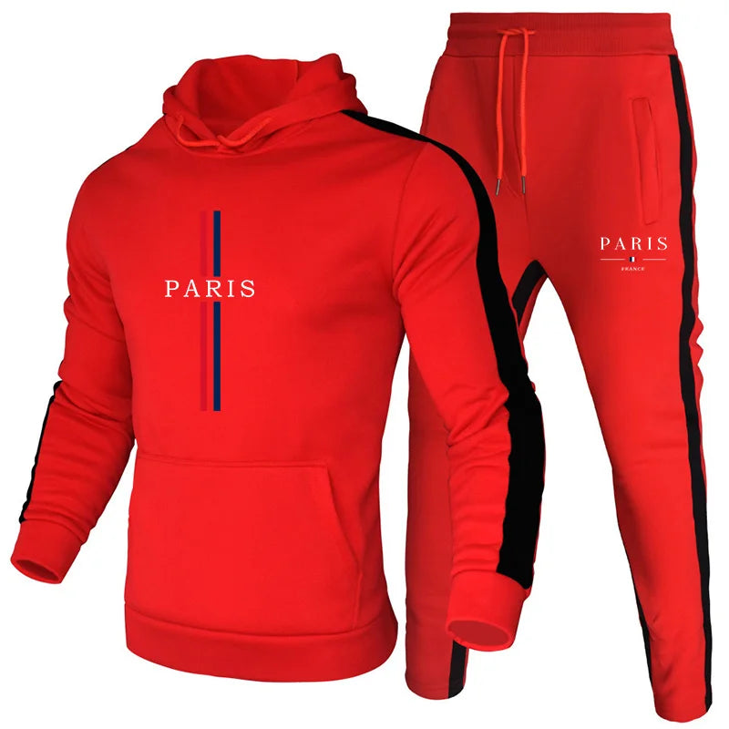 2025 última sudadera con capucha para hombre, conjunto de pantalones de chándal, sudadera deportiva informal, ropa de entrenamiento para otoño e invierno, trajes para correr, trajes para hombre