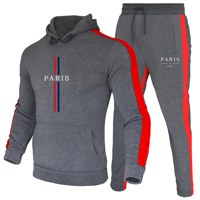 2025 última sudadera con capucha para hombre, conjunto de pantalones de chándal, sudadera deportiva informal, ropa de entrenamiento para otoño e invierno, trajes para correr, trajes para hombre