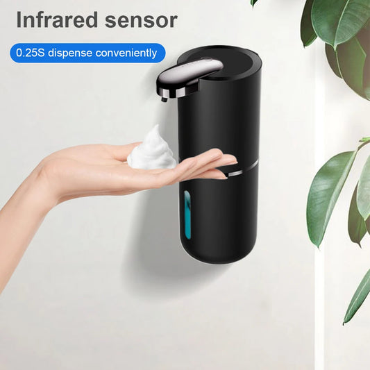 Dispensador Automático de Jabón sin Contacto de 380 ml – Sensor Infrarrojo y Carga USB para Baño y Cocina