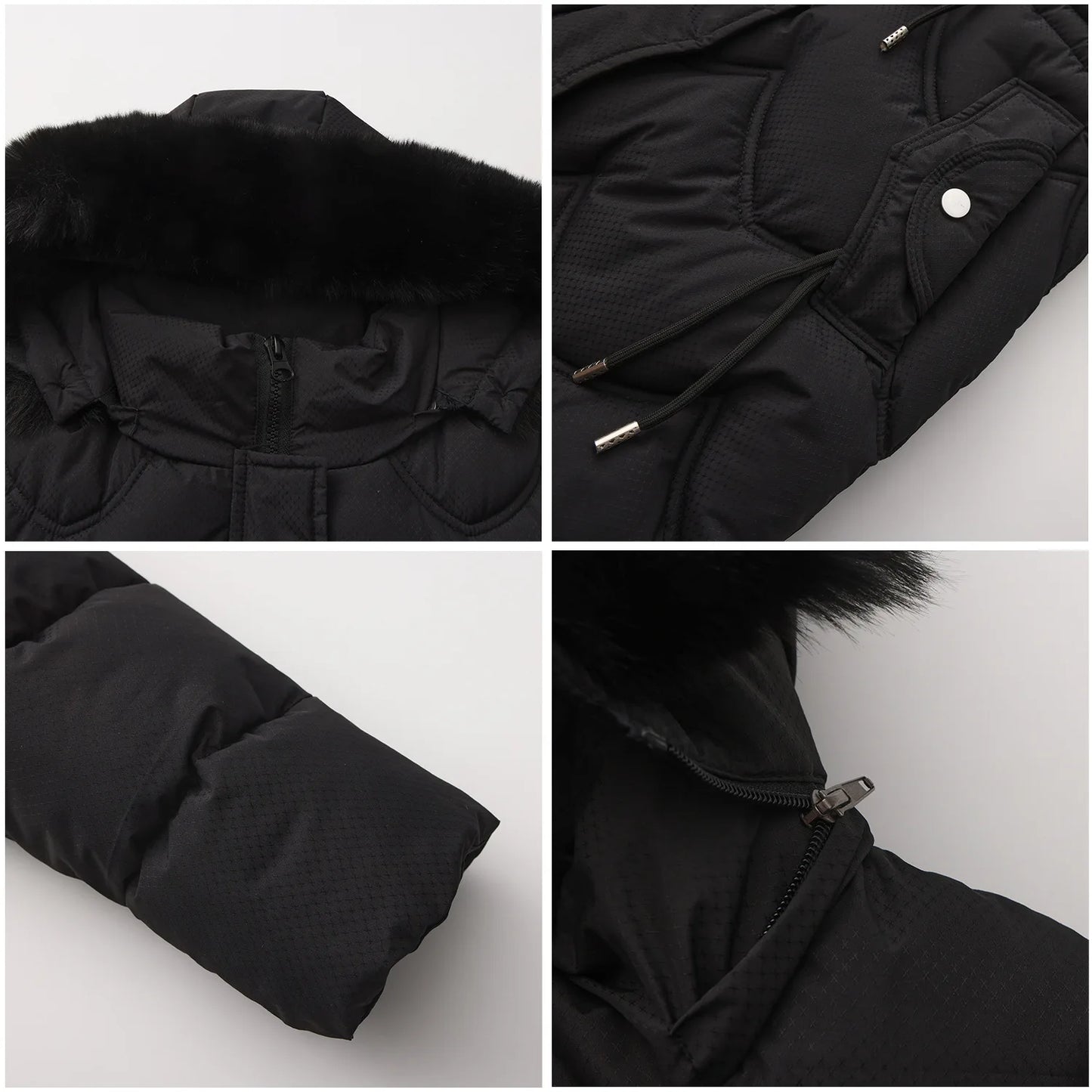 Abrigo largo con capucha estilo viajero rosa para mujer, parkas verde claro, chaqueta térmica negra con abrigo con cordón en la cintura.