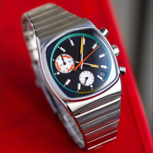 CILOA black square sports watch 2025 new brand authentic fashion stainless steel strap men's quartz watch light luxury gift