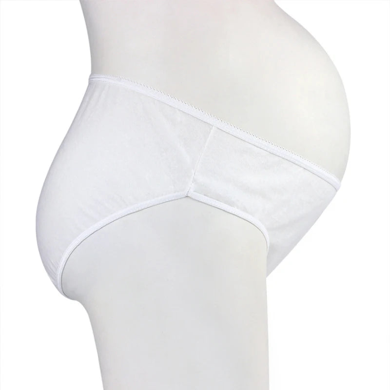 5 unids/lote de ropa interior desechable, bragas para embarazadas, calzoncillos posparto de algodón de talla grande para mujeres grandes de 2XL a 6XL