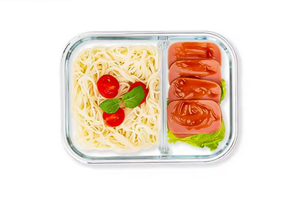 Fiambrera de vidrio sellada para mantenimiento fresco con tapa, caja de Picnic portátil para estudiantes, contenedor de comida especial calentado por microondas, caja Bento