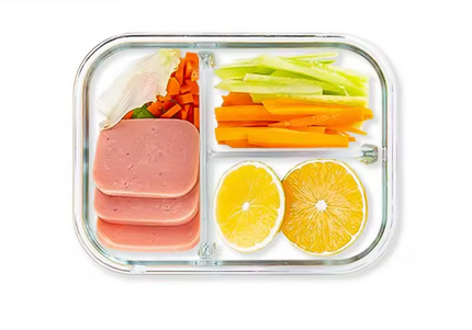 Fiambrera de vidrio sellada para mantenimiento fresco con tapa, caja de Picnic portátil para estudiantes, contenedor de comida especial calentado por microondas, caja Bento