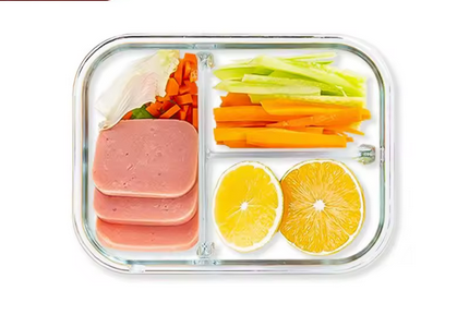Fiambrera de vidrio sellada para mantenimiento fresco con tapa, caja de Picnic portátil para estudiantes, contenedor de comida especial calentado por microondas, caja Bento