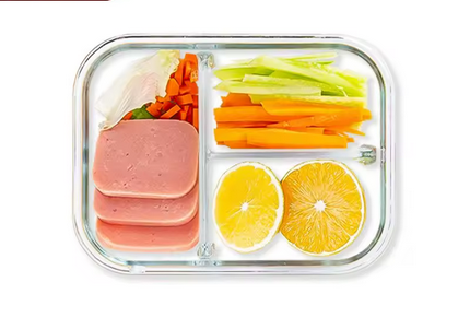 Fiambrera de vidrio sellada para mantenimiento fresco con tapa, caja de Picnic portátil para estudiantes, contenedor de comida especial calentado por microondas, caja Bento