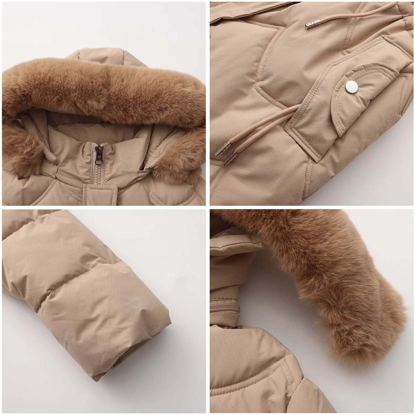 Abrigo largo con capucha estilo viajero rosa para mujer, parkas verde claro, chaqueta térmica negra con abrigo con cordón en la cintura.