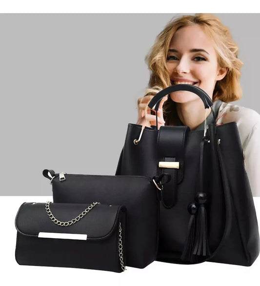 Set of 3 Women's Shoulder Bags Cosmetic Bag Crossbody Wallet