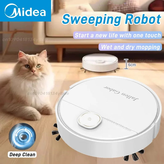 Midea-Robot de barrido automático inteligente, máquina de barrido en seco y húmedo con succión, electrodoméstico inteligente, cocina, Robot limpio delgado de 6,5 cm