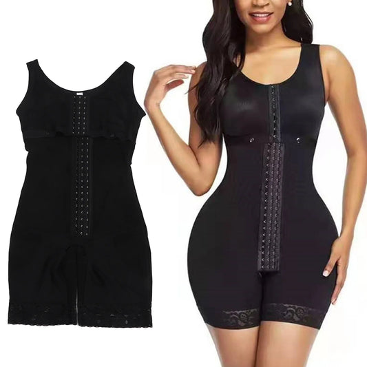 Fajas Colombianas Women's Tummy Control Shapewear Hook Open Crotch Shapewear Bodysuit Corset Slimming Butt Lifter Body Shaper