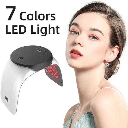 7 Colors PDT LED Mask Máscara Facial Terapia de Luz Cuidado de la Piel Acné Antiarrugas Belleza y Salud Facial